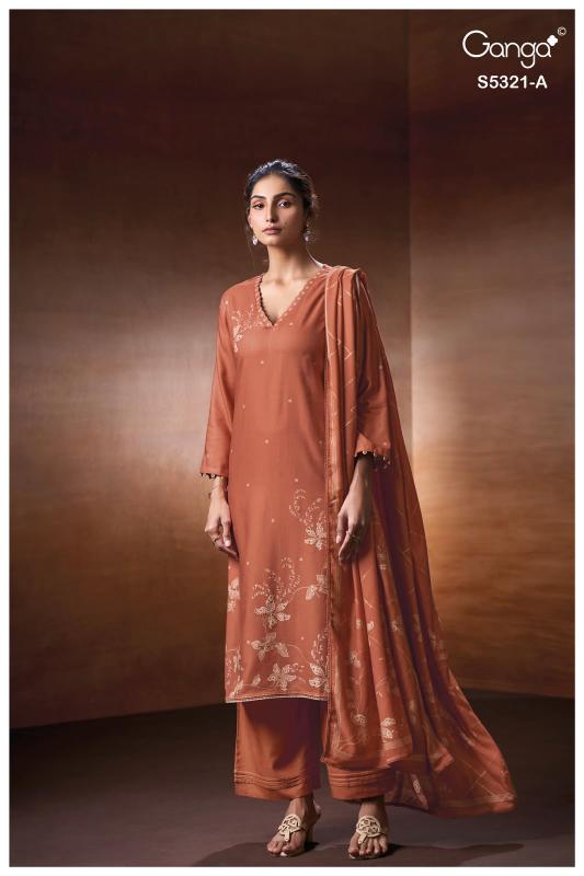 Ganga fionel 5321 printed dress material wholesale
